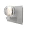 Besa Lighting Boca Vanity, Clear Bubble, Satin Nickel Finish, 1x40W Halogen 1WF-BOCABB-SN - alternate 1